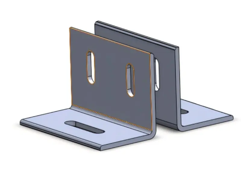 Dviejų skylių plieninė saulės bazė